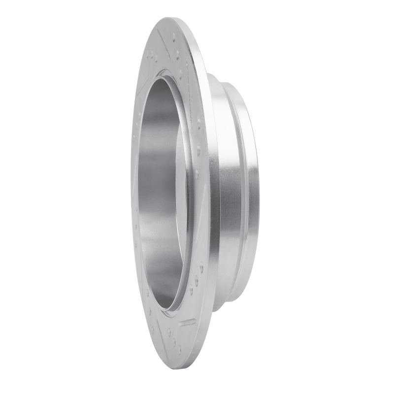 Acura RDX Brake Rotor (1) - Rear Left - R1 Concepts - Drilled & Slotted - Silver - `05-`18